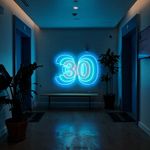 Soft blue light reflections